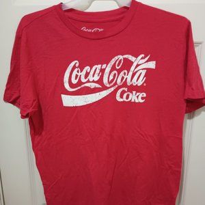 Red Coke Coca-Cola Men's X-Large Heather T-Shirt Comfortable Man's Shirt XL WoW
